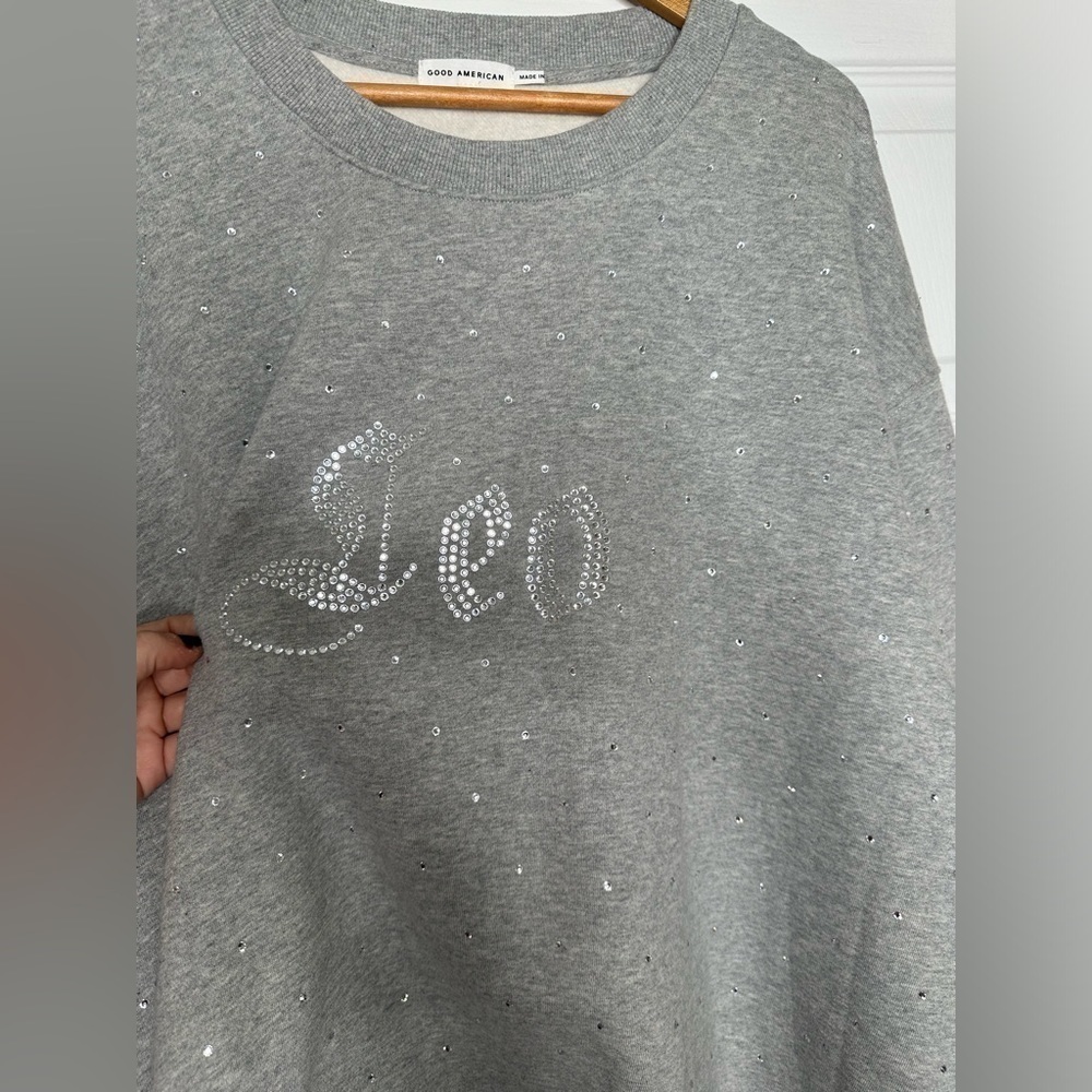 GOOD AMERICAN Zodiac Leo Boyfriend Crewneck Sweatshirt XXL(5)NWT - Picture 6 of 9